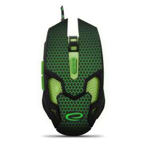 Esperanza Cobra MX207 Gamer vezetékes optikai egér 6D, USB, fekete-zöld