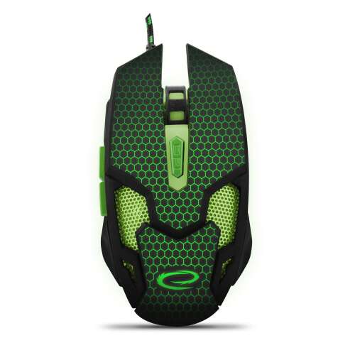 Esperanza Cobra MX207 wired gaming mouse, black and green