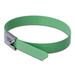 Delock rozsdamentes acél kábelköteg, zöld, 400 mm hosszú, 7,9 mm széles - Delock