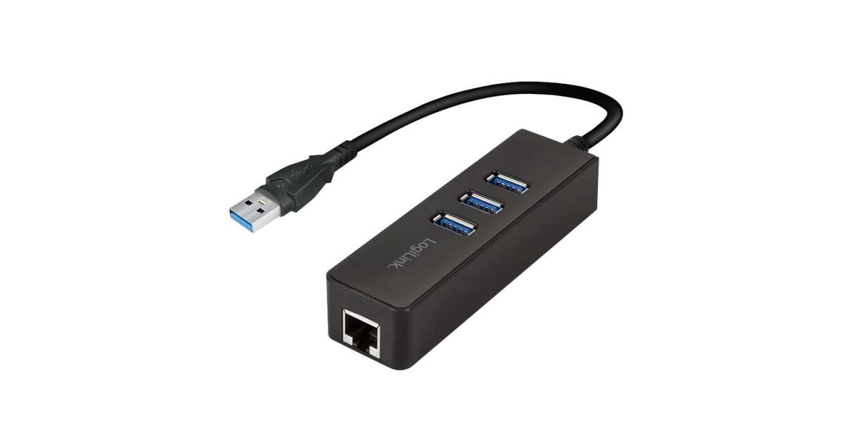 Logilink USB 3.0 3port hub Gigabit adapterrel Pepita.hu