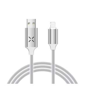 Fehér Lightning USB kábel hangvezérelt LED világítással, 1 méter hosszú - Töltő, töltőkábel és egyéb kábel