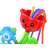 Close-up of the Splash Flower Garden Sprinkler, Water Spray Toy, Colorful Flowers