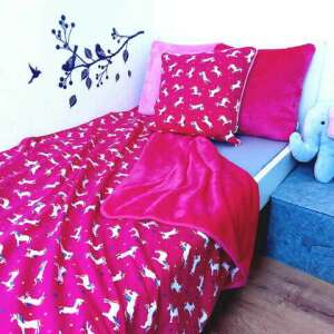 Takaró dupla rétegben 145x200 unikornis pink 74916096 - Pléd