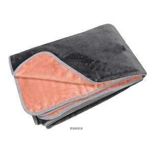 Barack és szürke színű, dupla rétegű, puha és meleg fleece takaró, tökéletes otthonra és utazáshoz - Pukka