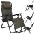 Springos Zero Gravity fekete kerti szék pohártartóval, több szög