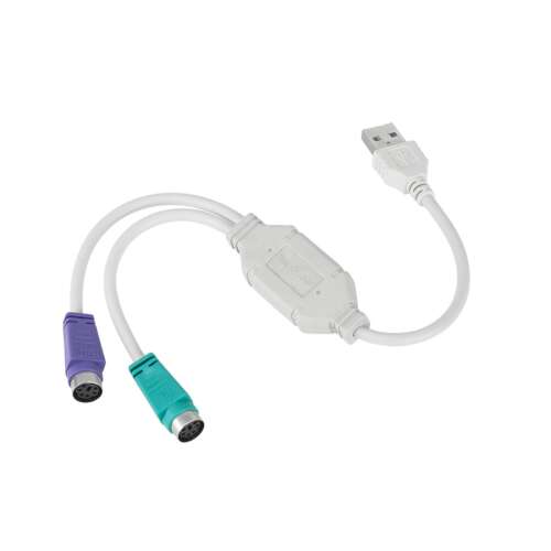 USB átalakító PS2 csatlakozású egérhez, billentyűzethez (KOM0212)