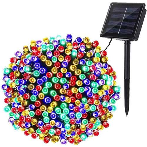 400 LED-uri solare, 24 metri lungime, multicolore
