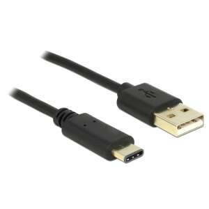 Delock USB 2.0-s kábel A-típusú csatlakozódugóval &gt; USB Type-C 2.0 csatlakozódugóval, 2,0 m, fekete 51103309 