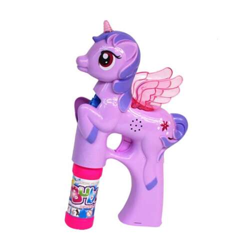 Unikornis formájú automata buborékfújó, rózsaszín, világít, zenél, gyerekeknek