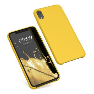 kwmobile iPhone XR Жълт Силиконов Калъф Изглед под Ъгъл - Технически статии и електроника