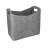Navaris felt storage basket, grey, angled view