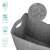 Navaris felt storage basket, grey, close-up of material and handles