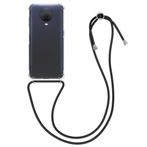 kwmobile Nokia G20/G10 clear case with black neck strap - Phone Case