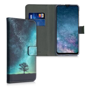 kwmobile Motorola Moto G30/G10 Wallet Case - Eco Leather with Galaxy Tree Design - Phone Case