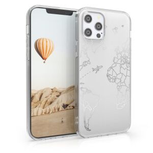kwmobile World Map iPhone 12/12 Pro Clear Case - Nonbrand Phone Case