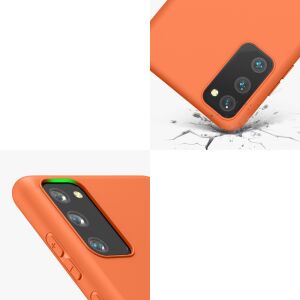 kwmobile Samsung Galaxy S20 FE pomarańczowe etui silikonowe - ochrona przed wstrząsami - Kontakty telefoniczne