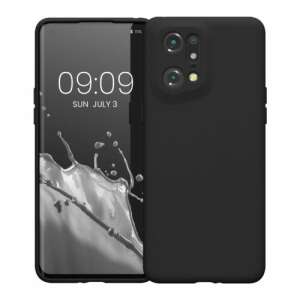 Kwmobile Tasche für OPPO Find X5 Pro, Silikon, schwarz, 57631.47