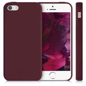 Etui silikonowe kwmobile do Apple iPhone 5 / 5s / SE (1. generacji) - Burgund - Kontakty telefoniczne