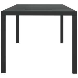 Fekete alumínium és wpc kerti asztal 150 x 90 x 74 cm 51162185 