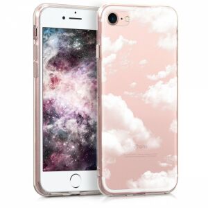 kwmobile iPhone 7/8/SE (2020) clear case with cloud design on iPhone - Nonbrand Phone Case