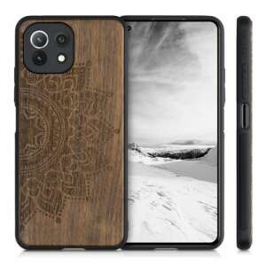 Xiaomi Mi 11 Lite 5G wood case with mandala design - Phone Case