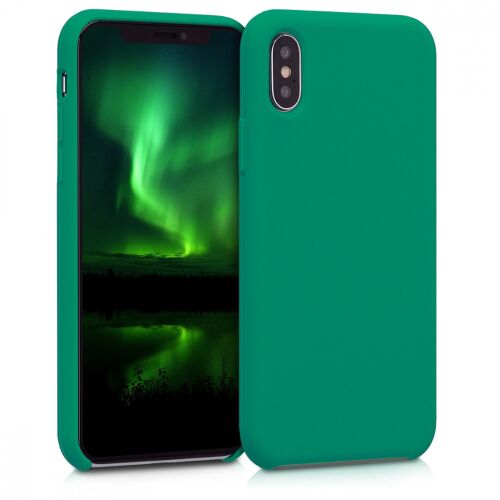 kwmobile iPhone X zöld szilikon tok - Telefon