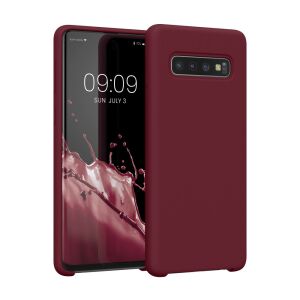 kwmobile Samsung Galaxy S10 Бордо Силиконов Калъф - Пълна защита - Технически статии и електроника
