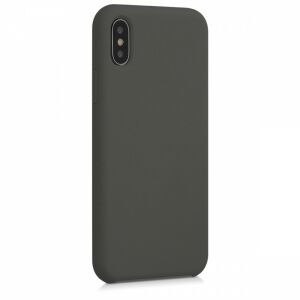 kwmobile iPhone X/XS olive green silicone case - back view - Phone Case