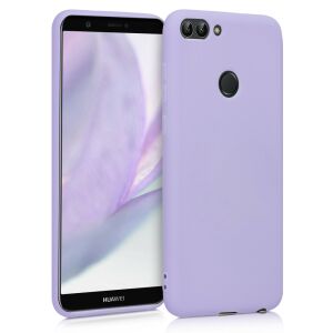 kwmobile Huawei P Smart/Enjoy 7s лилав силиконов калъф на телефон преден и заден изглед - Технически статии и електроника