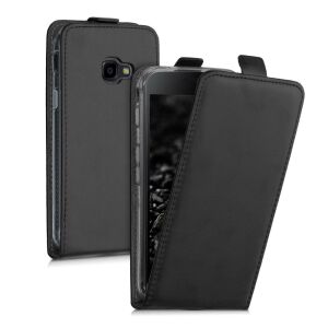 kwmobile Samsung Galaxy Xcover 4/4s black flip case open and closed - Phone Case