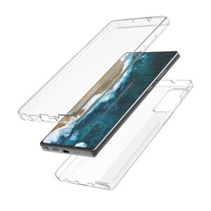 kwmobile Samsung Galaxy Note 20 clear silicone case exploded view - Phone Case