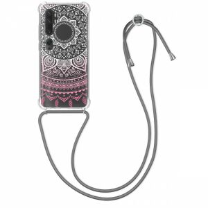 kwmobile Xiaomi Mi Note 10/10 Pro pink mandala phone case with lanyard - Phone Case