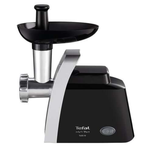 Tefal NE109838 7-in-1 elektrischer Fleischwolf, schwarz und silber