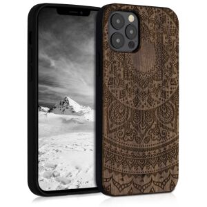 kwmobile iPhone 12 / 12 Pro drewniane etui z mandalą - Artykuły techniczne i elektronika