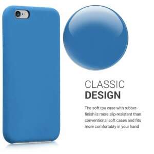 kwmobile син силиконов калъф за iPhone 6/6S - класически дизайн - Технически статии и електроника