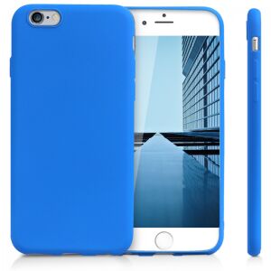 kwmobile iPhone 6/6s blue silicone case multiple views - Phone Case