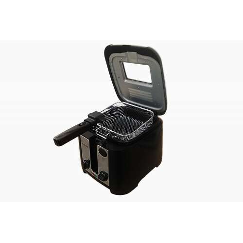 Orion ODF-29 Deep Fryer with lid open, showing the basket and the inside of the fryer