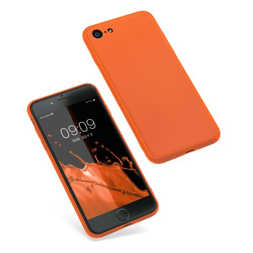Silikonowe etui kwmobile Orange iPhone 7/8/SE (2020) - Podwójny widok