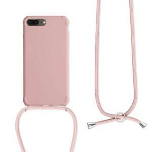 Etui na telefon kwmobile z silikonu z paskiem na szyję do Apple iPhone 7 Plus / 8 Plus - różowe - Nonbrand Kontakty telefoniczne