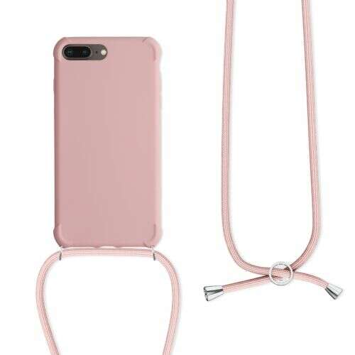 kwmobile szilikon telefontok nyakpánttal Apple iPhone 7 Plus / 8 Plus készülékhez - rózsaszín