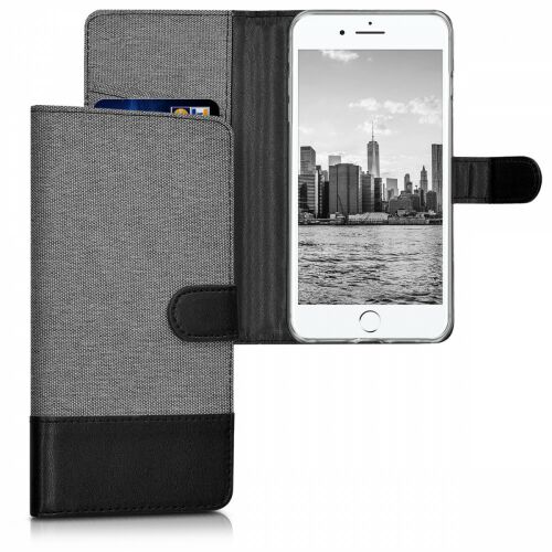 kwmobile iPhone 7 Plus / 8 Plus Grey Wallet Case with Card Slots