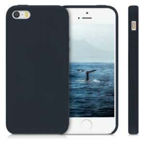 Blue silicone case for Apple iPhone 5, 5s, and SE - Phone Case