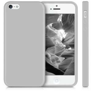 Apple iPhone 5/5s/SE gray silicone case, full view - Phone Case
