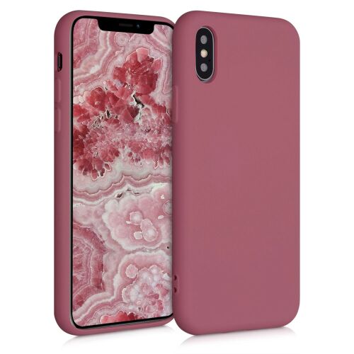 kwmobile iPhone XS pink silicone case
