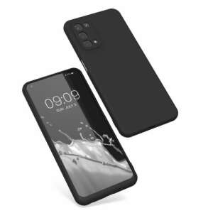Black Kwmobile silicone case for Oppo A74 5G / A54 5G, 3/4 view - Phone Case