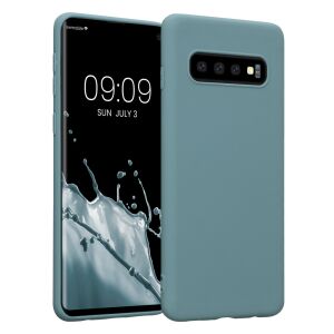 Kwmobile Samsung Galaxy S10 Zielone Silikonowe Etui - Ochronne Etui na Telefon - Kontakty telefoniczne