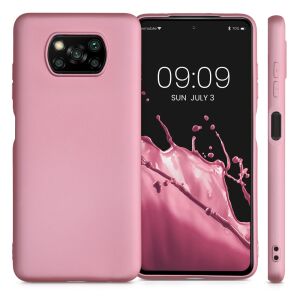 Xiaomi Poco X3/X3 Pro with kwmobile Pink Silicone Case - Full View - Phone Case
