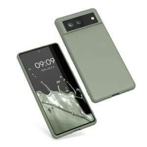 Green silicone case for Google Pixel 6 phone - Phone Case