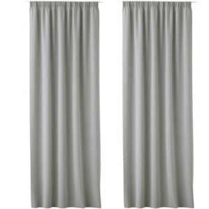 Lola gray curtains with Jemidi sheer curtains, 2 pack, 140 x 250 cm - Home Textile