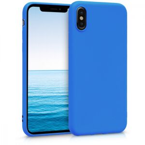 kwmobile iPhone X blue silicone case, flexible phone cover - Phone Case